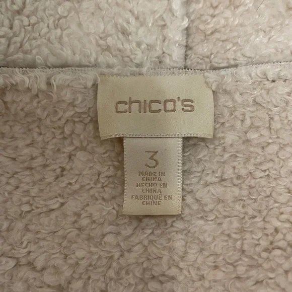 Chico's Brown and Cream Faux Shearling Vest - Picture 3 of 6